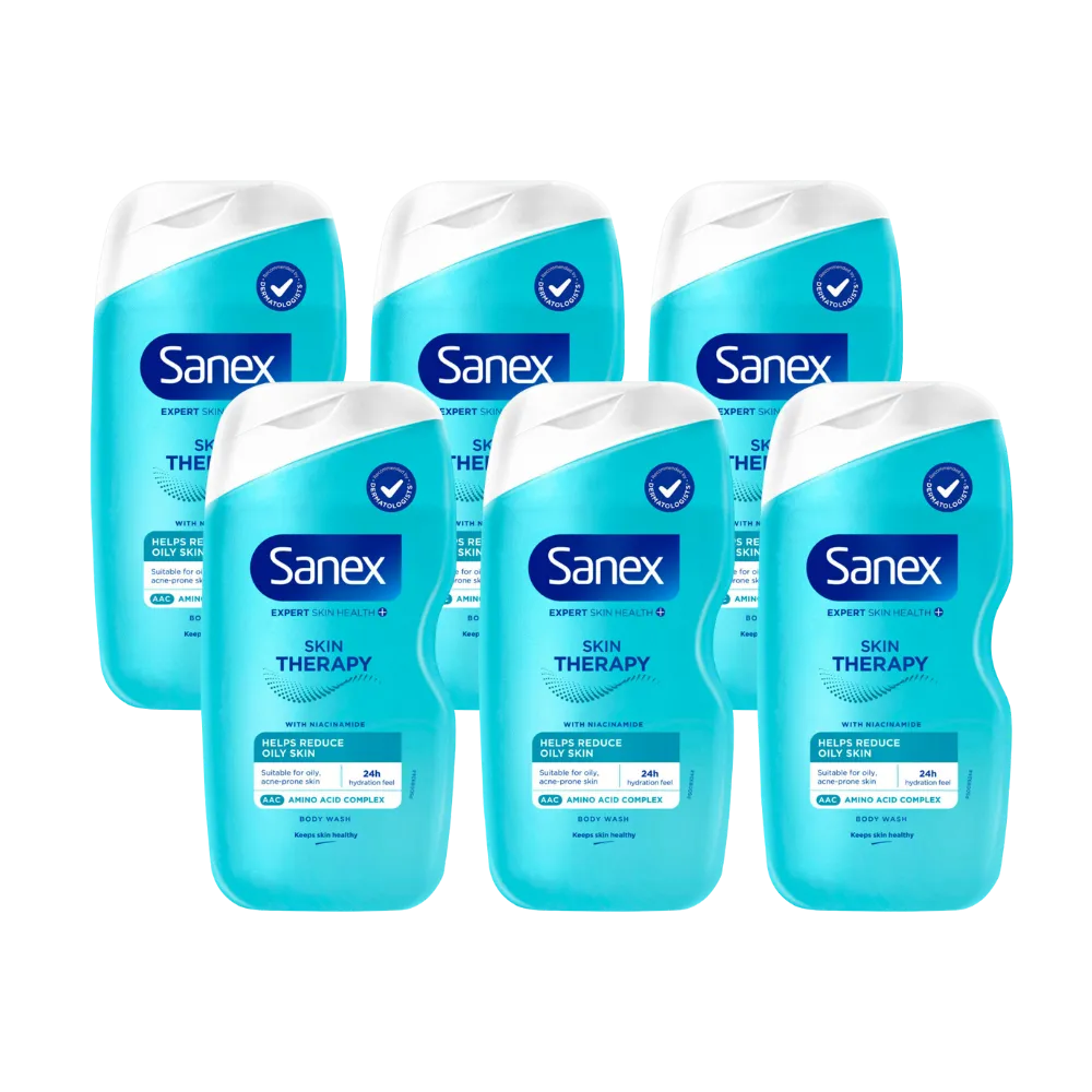 6x Sanex Showergel Skin Therapy Oily Skin (6 x 450 ml)