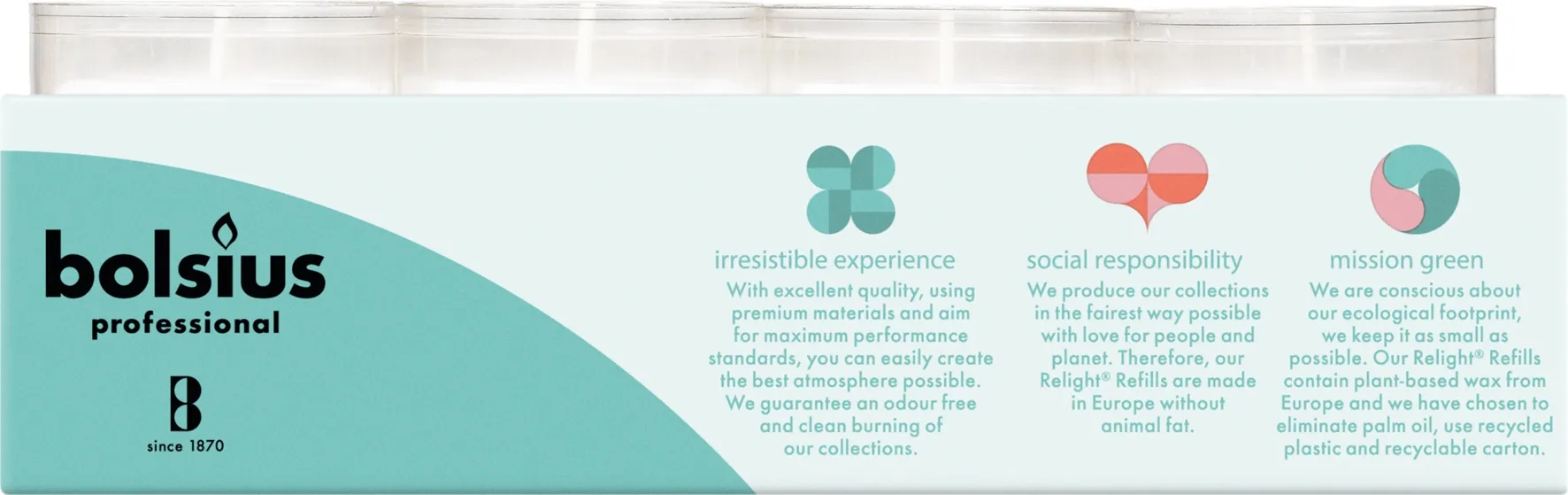 Bolsius Horeca Relight® Navullingen 64/52 Transparant (20 stuks) - image 3