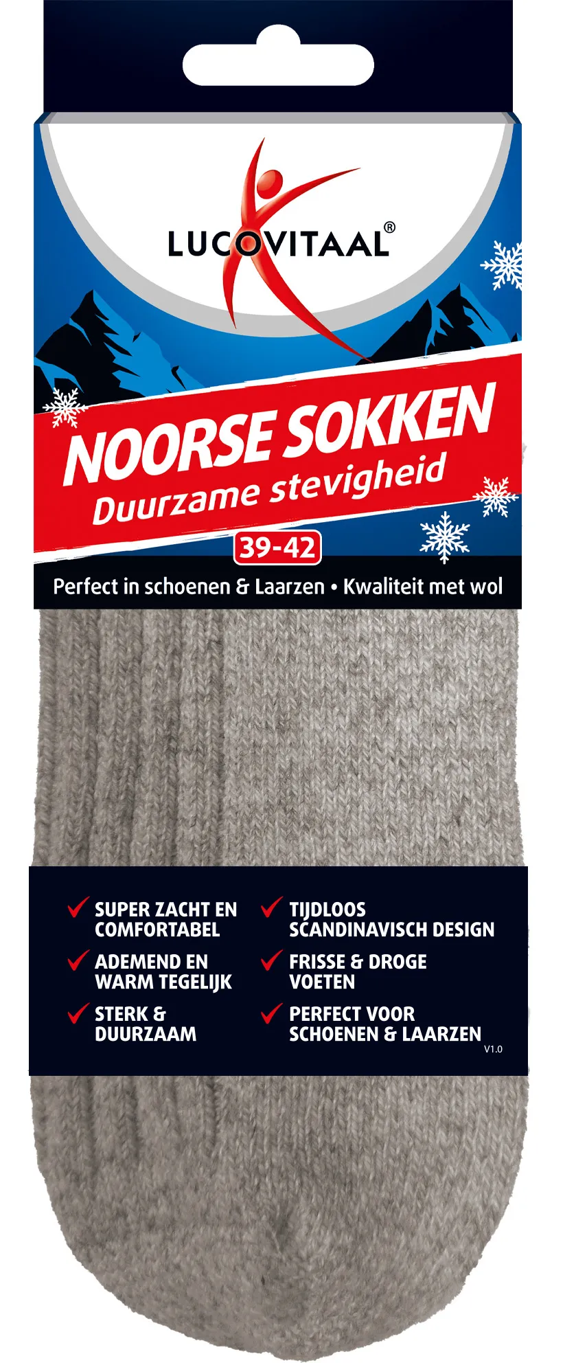 Lucovitaal Noorse sokken 39-42 (1 paar)