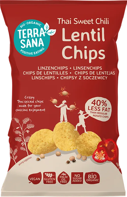 Terrasana Linzenchips Thai Sweet Chilli (75 gr)