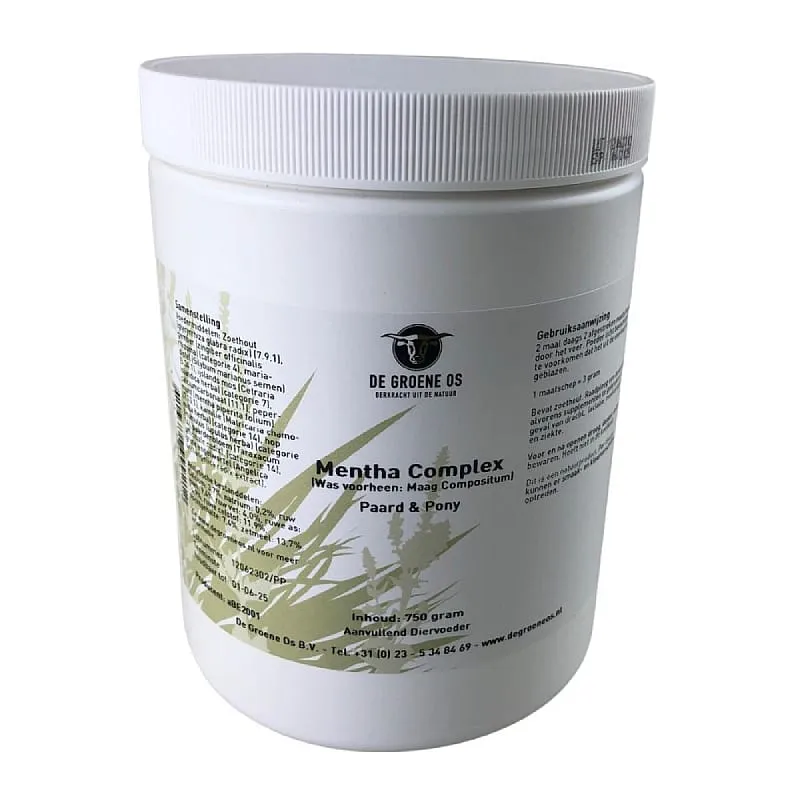 De Groene Os Mentha Complex Paard/Pony (750 gr)