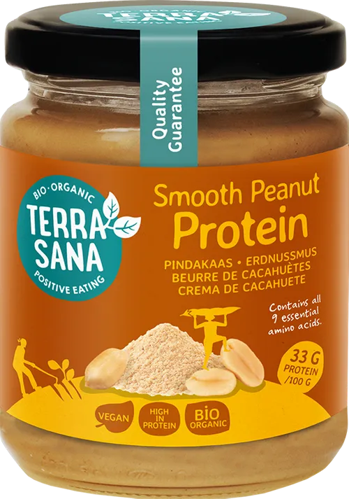 TerraSana Proteïne Pindakaas Fijn (250 gr)