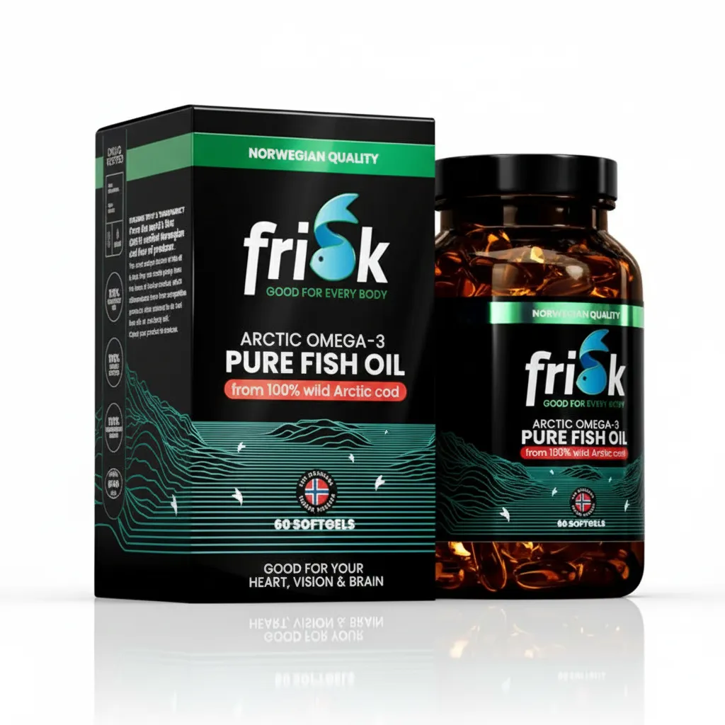 Frisk Arctic Omega 3 Pure Fish Oil (60 softgels)
