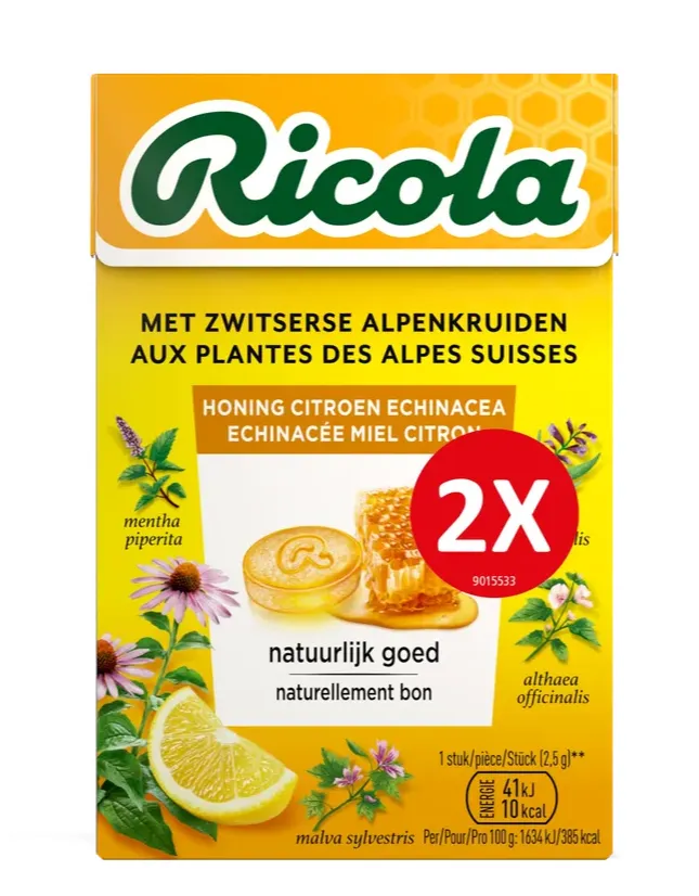 Ricola Keelpastilles Honing Citroen Echinacea (100 gr)