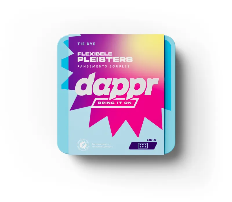 Dappr Sensitive Pleisters Tie Dye (30 stuks)