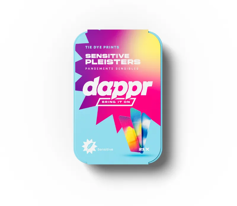 Dappr Sensitive Pleisters Tie Dye (21 stuks)