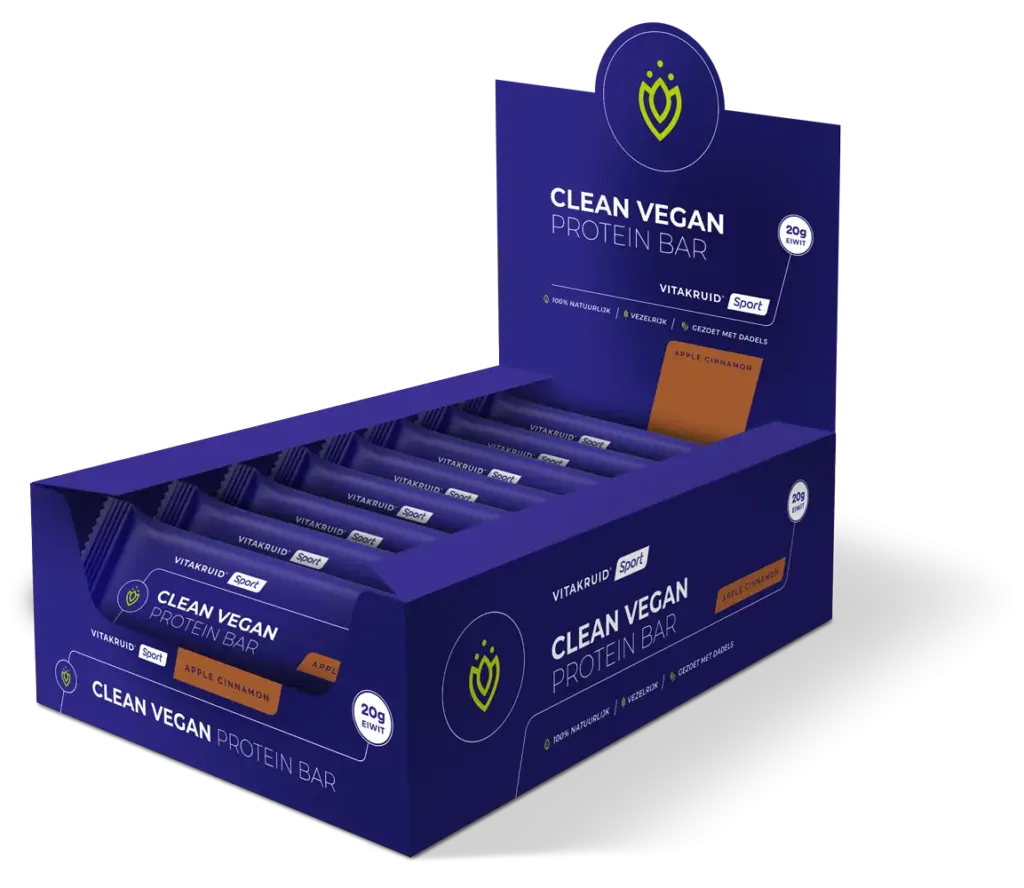 Vitakruid Clean Vegan Protein Bar Apple Cinnamon (12 x 80 gr)