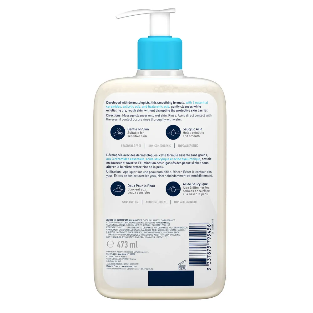 Cerave Sa Anti-ruwe Huid Reiniger - voor Droge tot Ruwe Huid (473 ml)