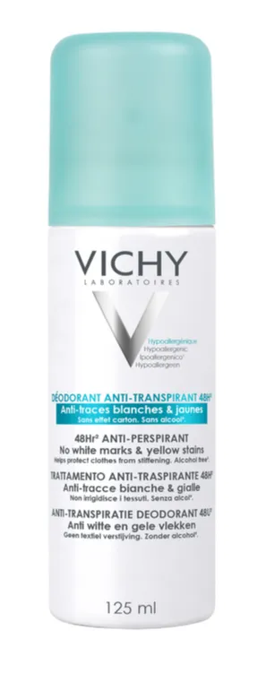 Vichy Deodorant Intense Transpiratie Spray 48 Uur Anti-strepen (125 ml)