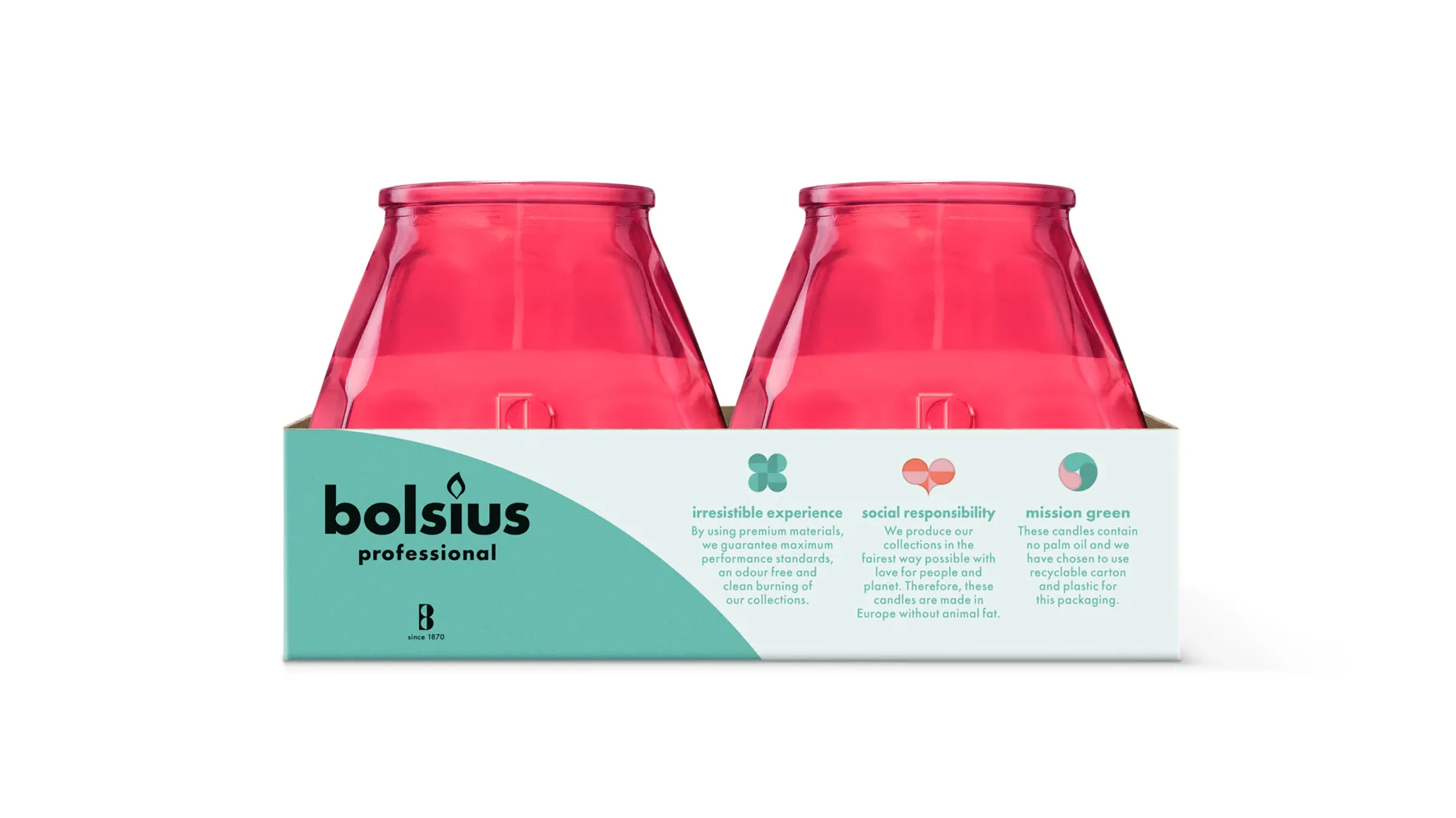 Bolsius Horeca Twilight 104/99 Fuchsia (6 stuks) - image 2