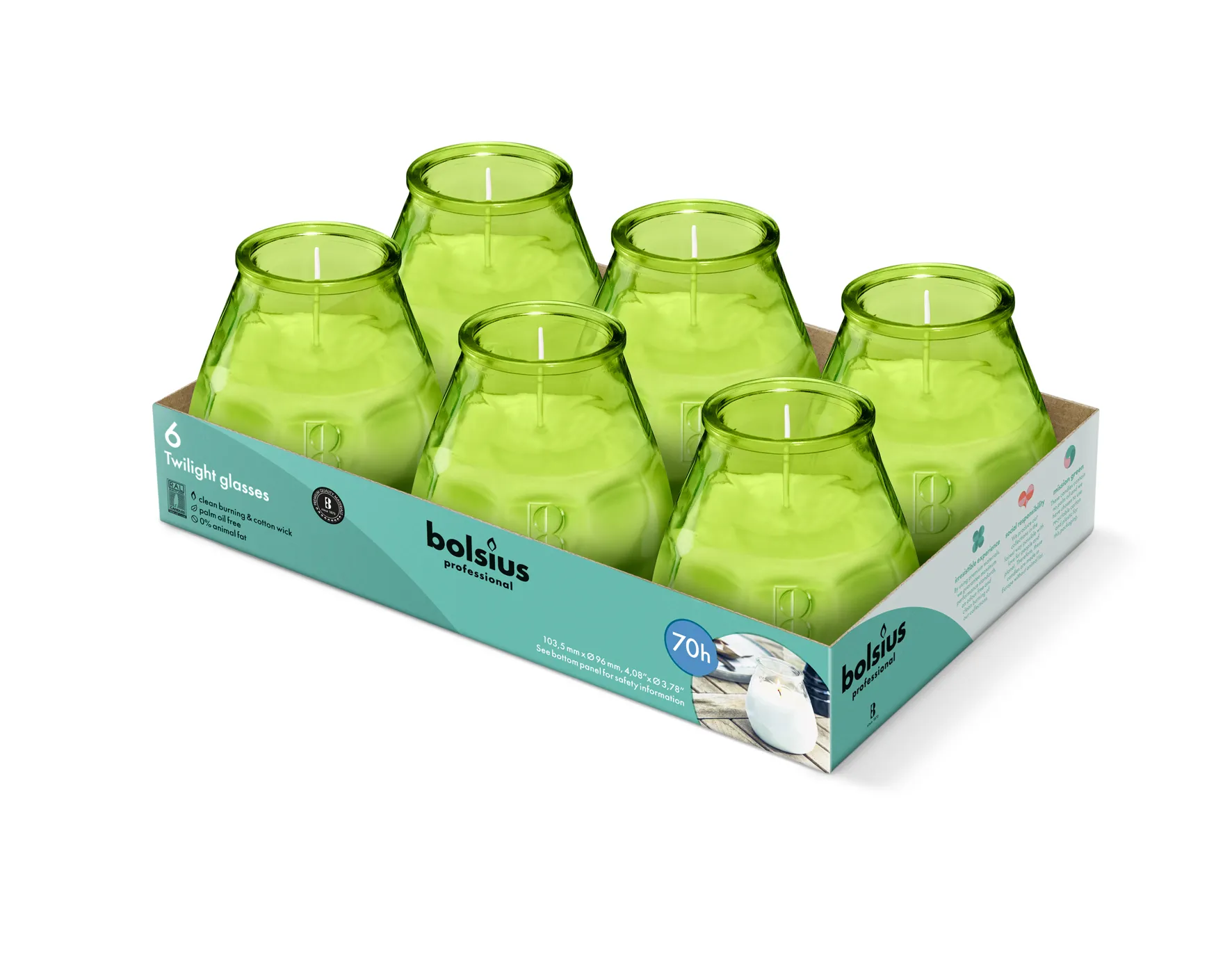 Bolsius Horeca Twilight 104/99 Lemon (6 stuks)