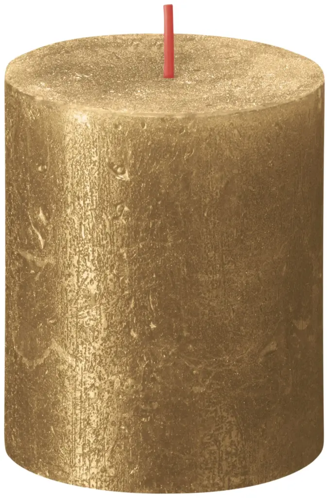 Bolsius Metallic Rustiekkaars 80/68 Goud (1 stuk)