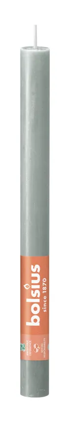 Bolsius Rustieke Tafelkaars 270/23 Jadegreen (9 stuks)
