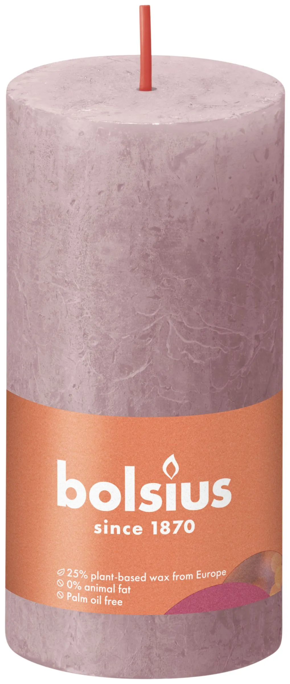 Bolsius Rustiekkaars 100/50 Ash Rose (1 stuk)