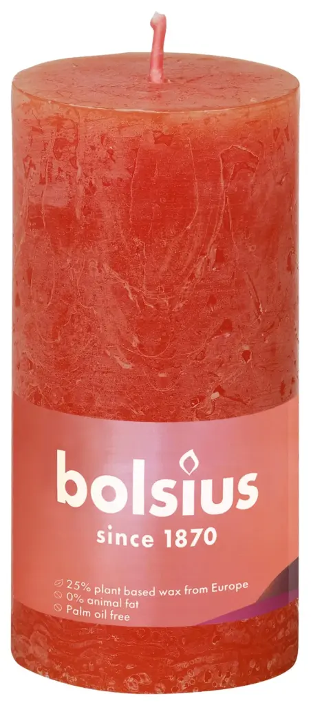 Bolsius Rustiekkaars 100/50 Earthy Orange (1 stuk)