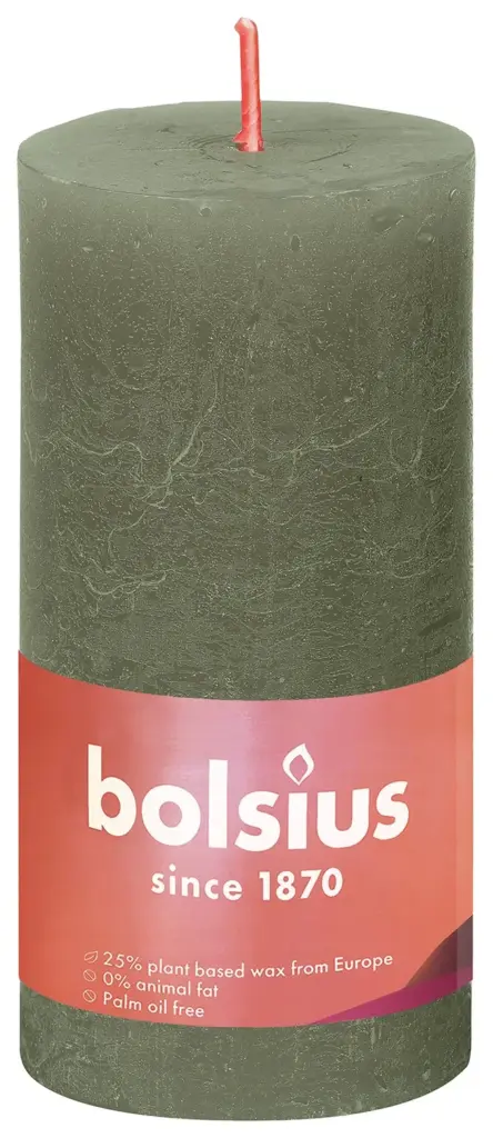Bolsius Rustiekkaars 100/50 Fresh Olive (1 stuk)