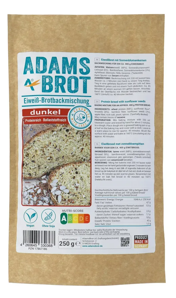 Adams Brot Broodmix Dunkel (250 gr)