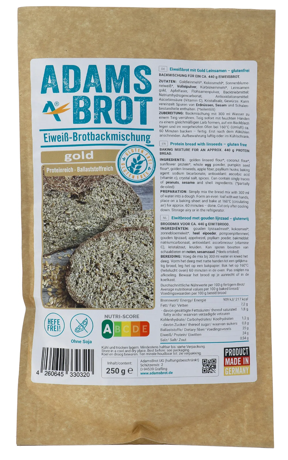 Adams Brot Broodmix Gold (250 gr)