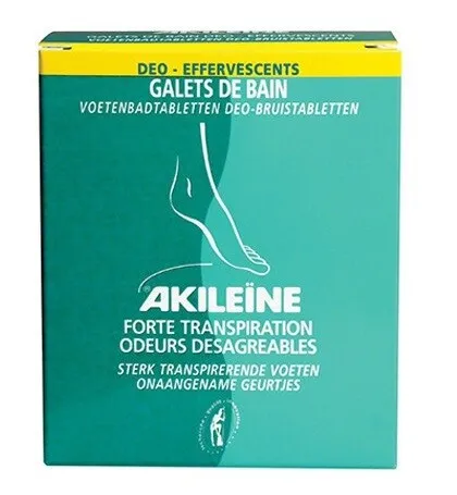 Akileine Bruistabletten Voetbad voor Transpirerende Voeten (84 gr)