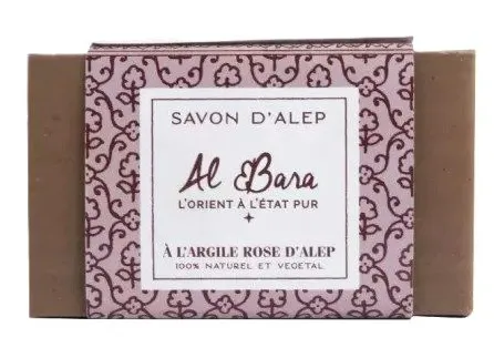 Al Bara Aleppo Zeep Pure Olijfolie & Roze Klei (150 gr)