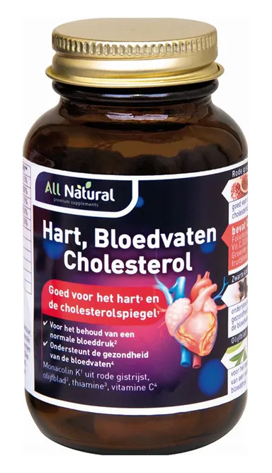 All Natural Hart, Bloedvaten Cholesterol Capsules (30 vegetarische capsules)