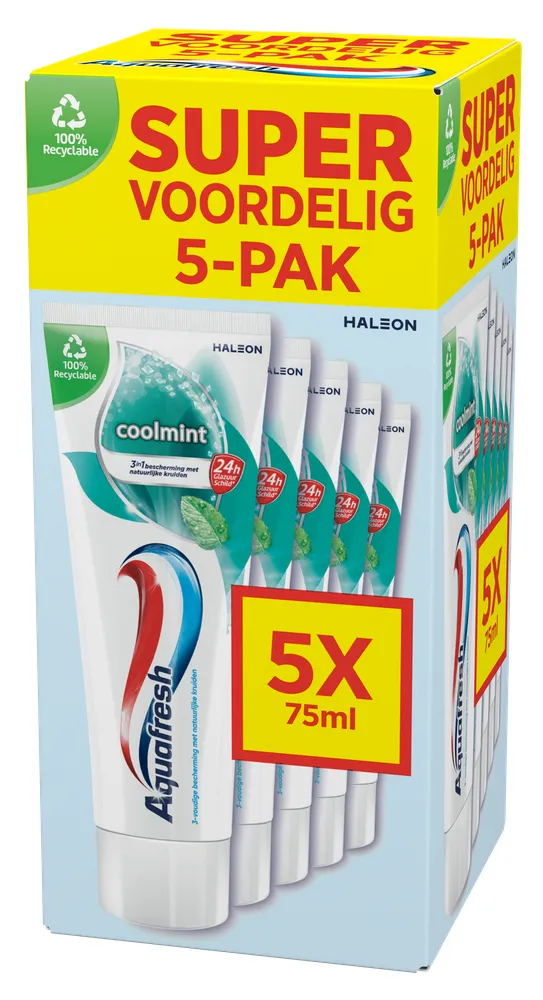 Aquafresh Coolmint Tandpasta 5-pack (5 stuks)