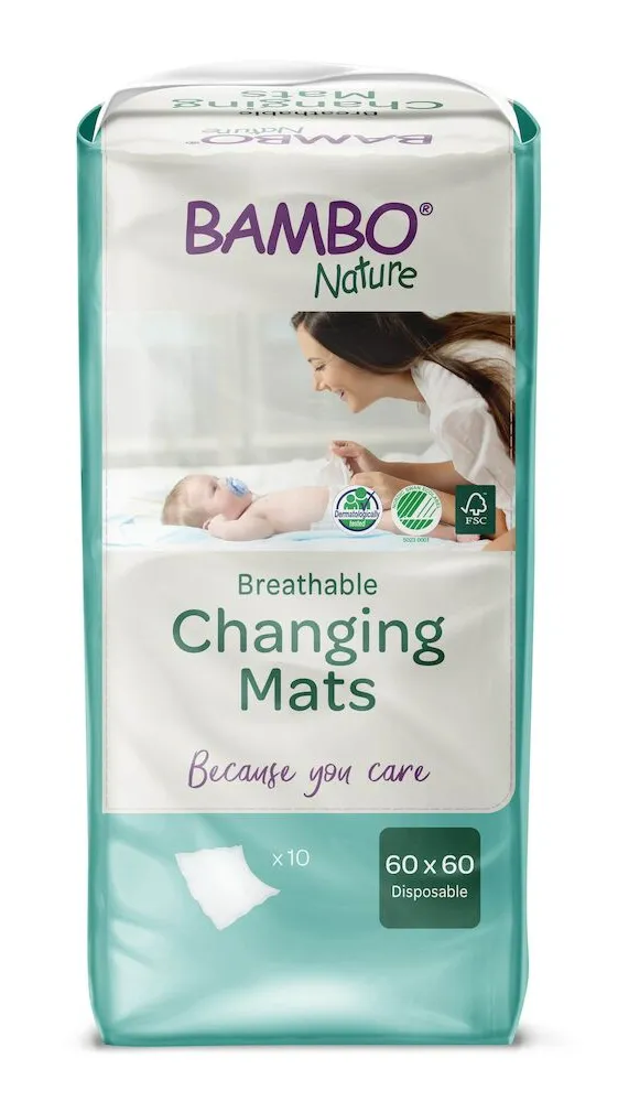 Bambo Nature Verschoonmatjes 60x60 (10 stuks)