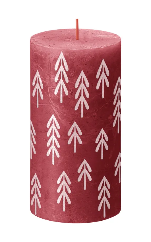 Bolsius Silhouette Rustiekkaars 130/68 Delicate Red (1 stuk)