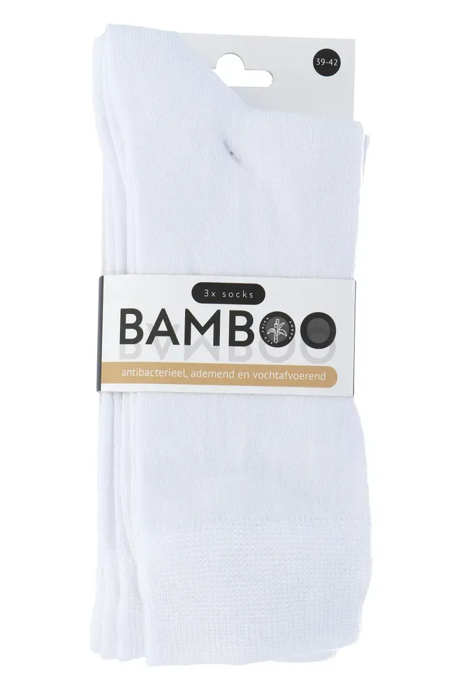 Naproz Bamboo Airco Sokken Wit 3-pack 39-42 (3 paar)