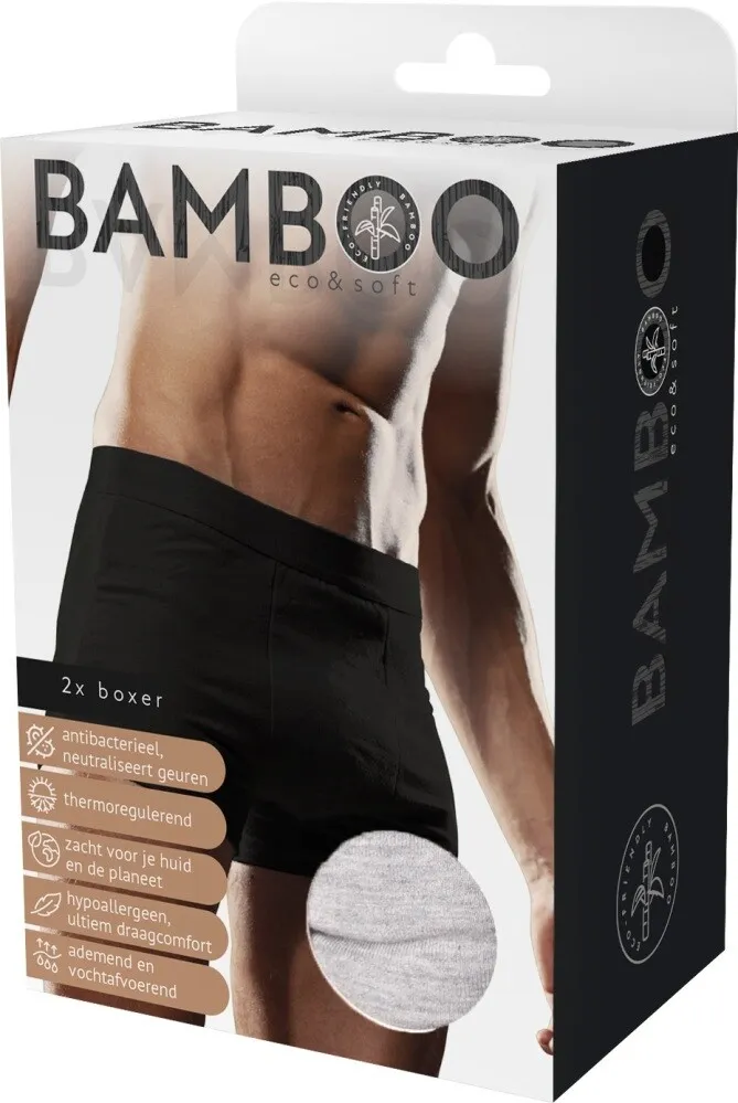 Naproz Bamboo Men's Original Boxer Grijs 2-pack XL (2 paar)