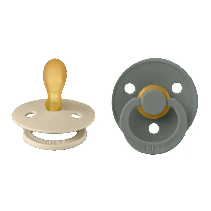 Bibs Fopspeen 6-18 Maanden Symmetrical Vanilla/pine (2 stuks)