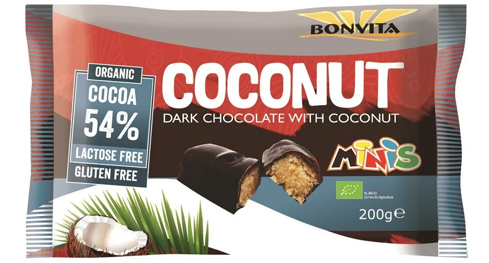 Bonvita Coconut Dark Chocolate Mini's (200 gr)