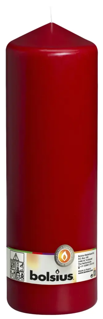 Bolsius Stompkaars 300/98 Wijnrood (1 stuk)