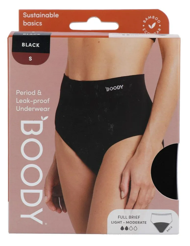 Boody Menstruatieondergoed Tailleslip Zwart Licht/normaal Maat S (1 stuk)