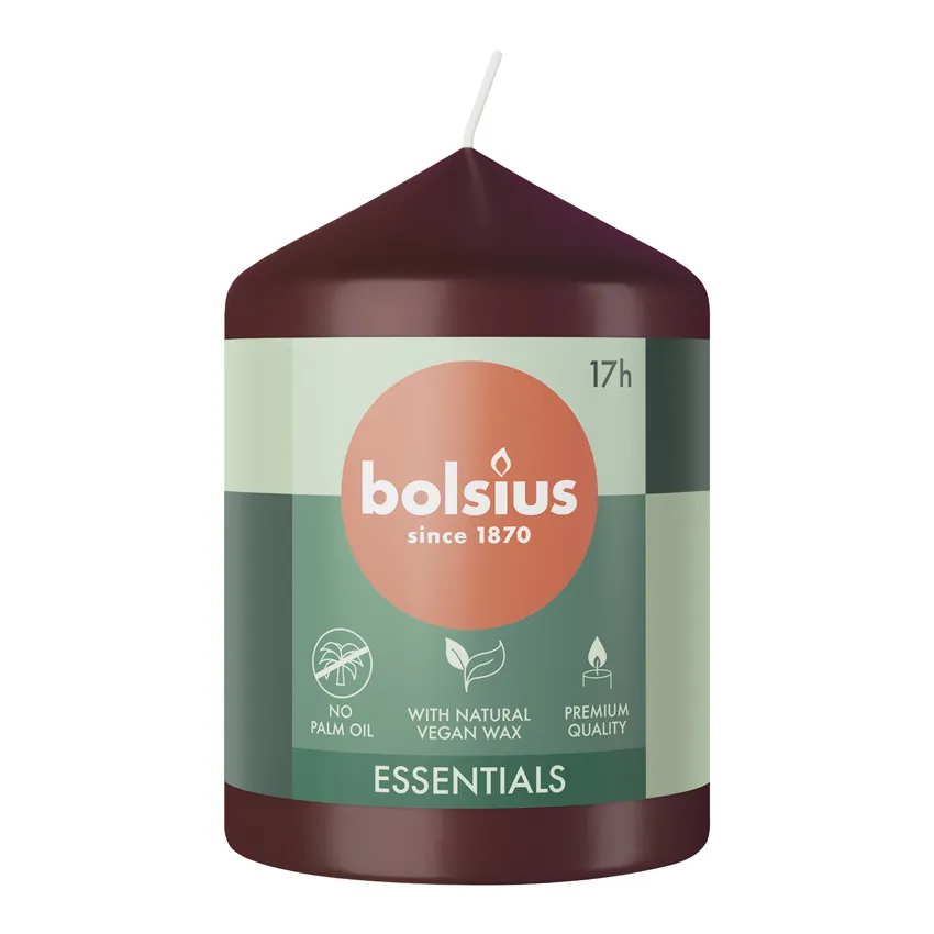 Bolsius Stompkaars 80/58 Velvet Red (1 stuk)