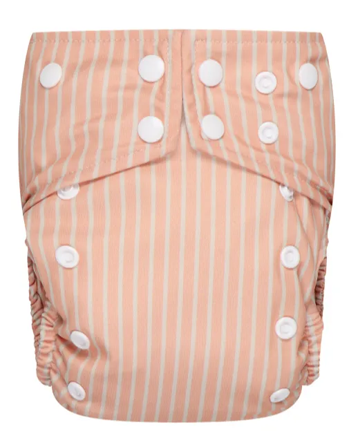 Bumbuns Easy Herbruikbare Luier Stripes Apricot Drukknopen (1 stuk)