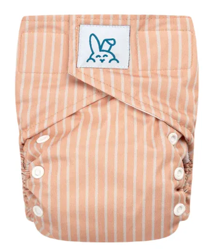 Bumbuns Easy Herbruikbare Luier Stripes Apricot Klittenband (1 stuk)