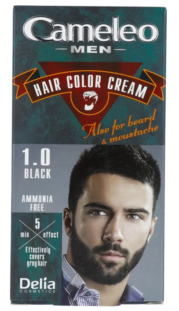 Cameleo Men Hair Color Cream 1.0 Black (1 stuk)