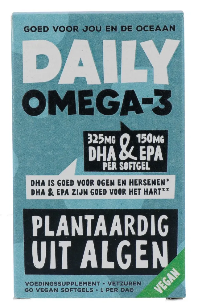 Daily Omega-3 Dha & Epa Vegan Softgels (60 vegetarische capsules)