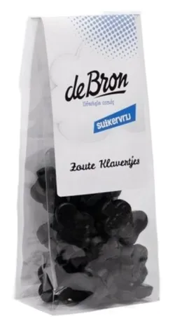 De Bron Zoute Klavertjes Suikervrij (90 gr)