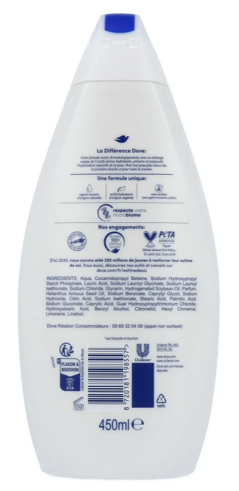 Dove Nutrition Intense Douche Crème (450 ml)