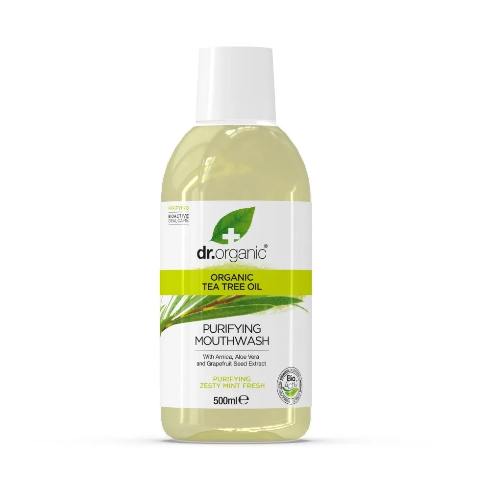 Dr Organic Tea Tree Oil Purifying Mouth Wash (500 ml)