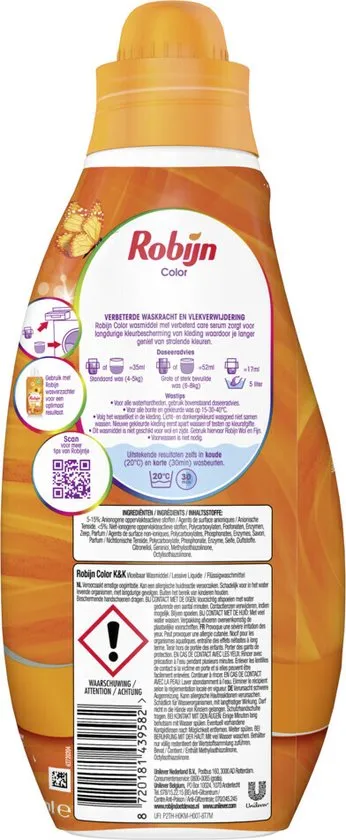 Robijn Wasmiddel Klein & Krachtig Kleur (665 ml)