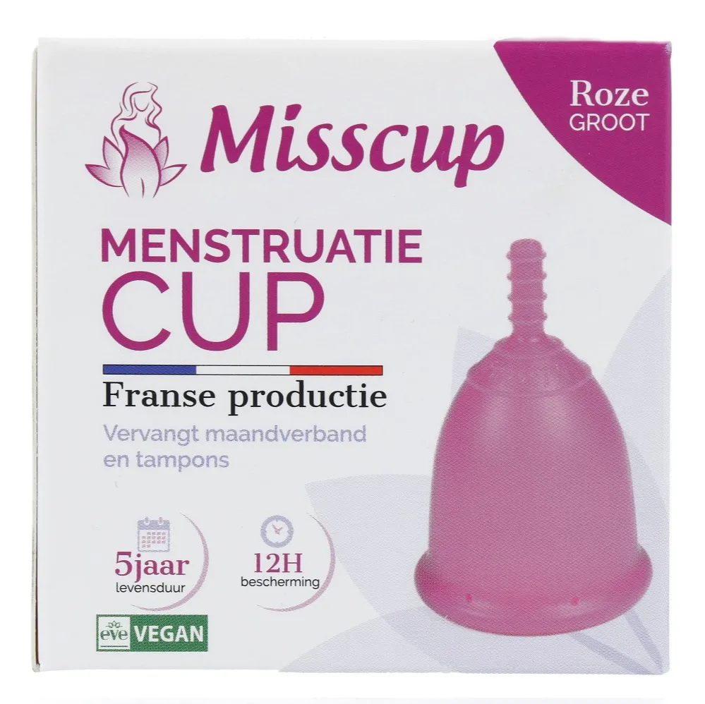 Eco Conseils Eco Conceils Misscup Menstruatie Cup Groot Roze (1 stuk)