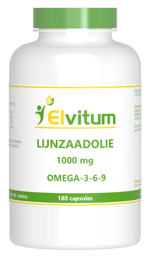Elvitum Lijnzaadolie 1000mg Omega-3-6-9 Capsules (180 capsules)