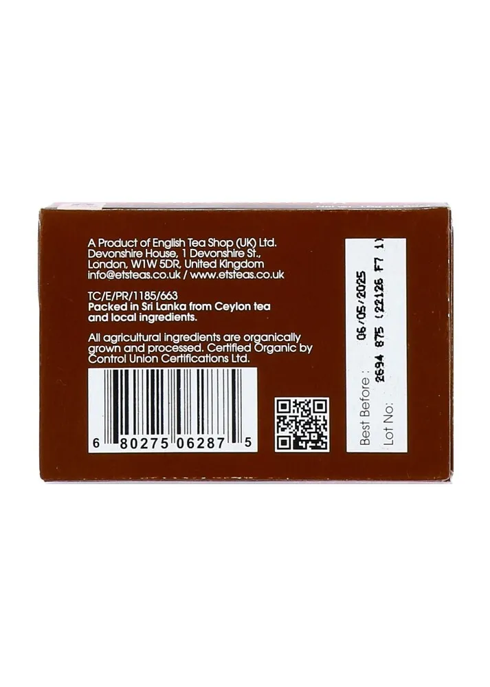 English Tea Shop Organic Chai Blacktea (8 zakjes) - image 2