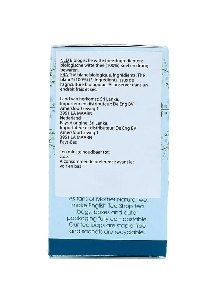 English Tea Shop Organic Pure White Tea (8 zakjes) - image 4