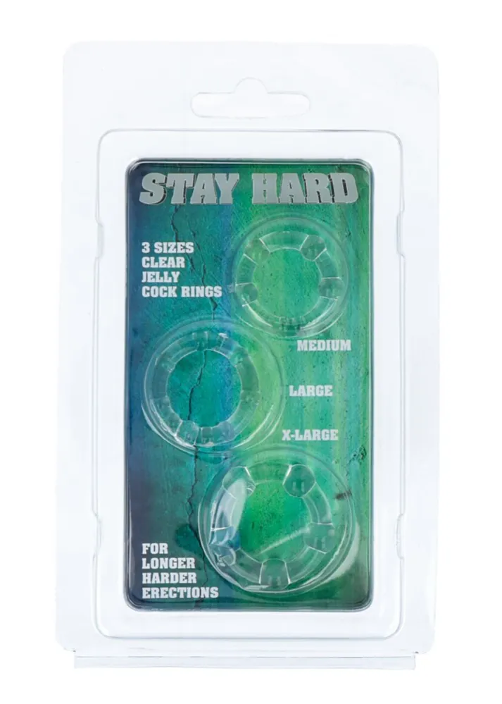 Eros Get Hard Three Rings Clear (1 stuk)