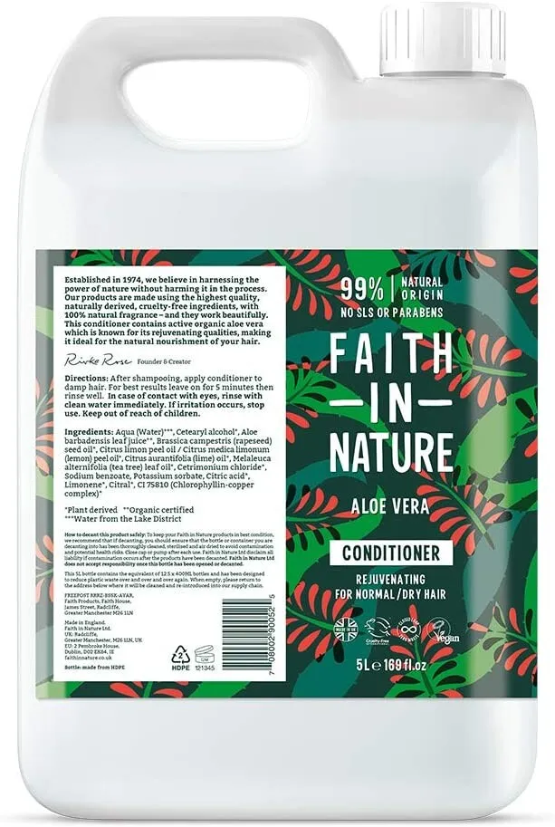 Faith in Nature Aloë Vera Conditioner Navulverpakking (5000 ml)