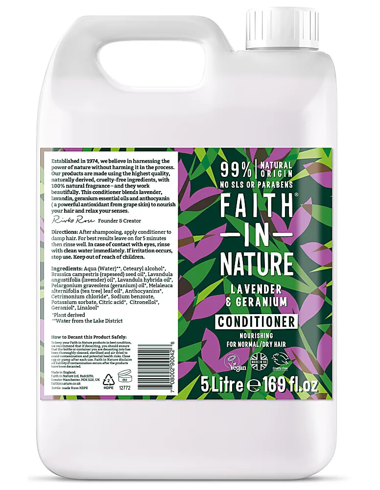 Faith in Nature Lavender & Geranium Conditioner Navulverpakking (5000 ml)